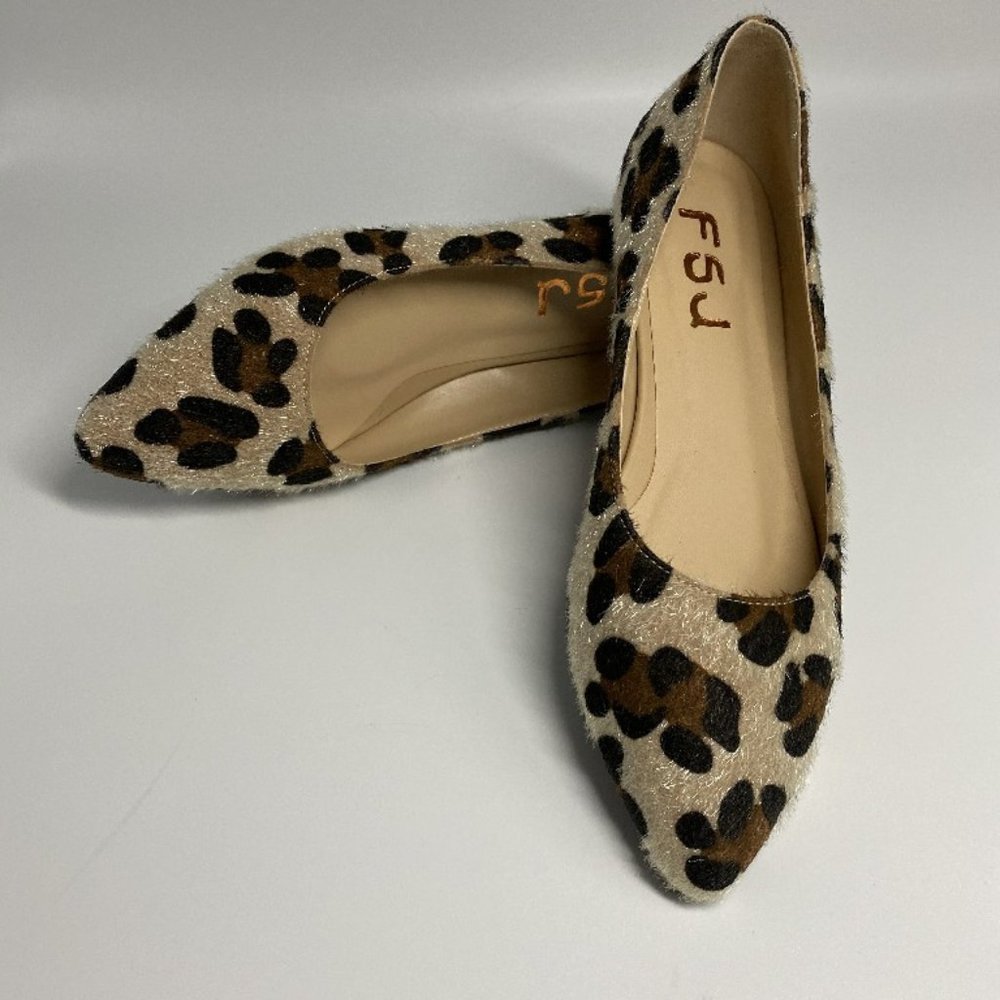 FSJ Classic Casual Pointed Toe Ballet Flats Flat